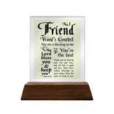 No.1 Friend Glass Plaque